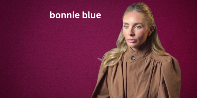 Bonnie Blue posing confidently with a stylish and modern look