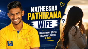 Matheesha Pathirana wife feature image with Matheesha and a faceless girl silhouette.