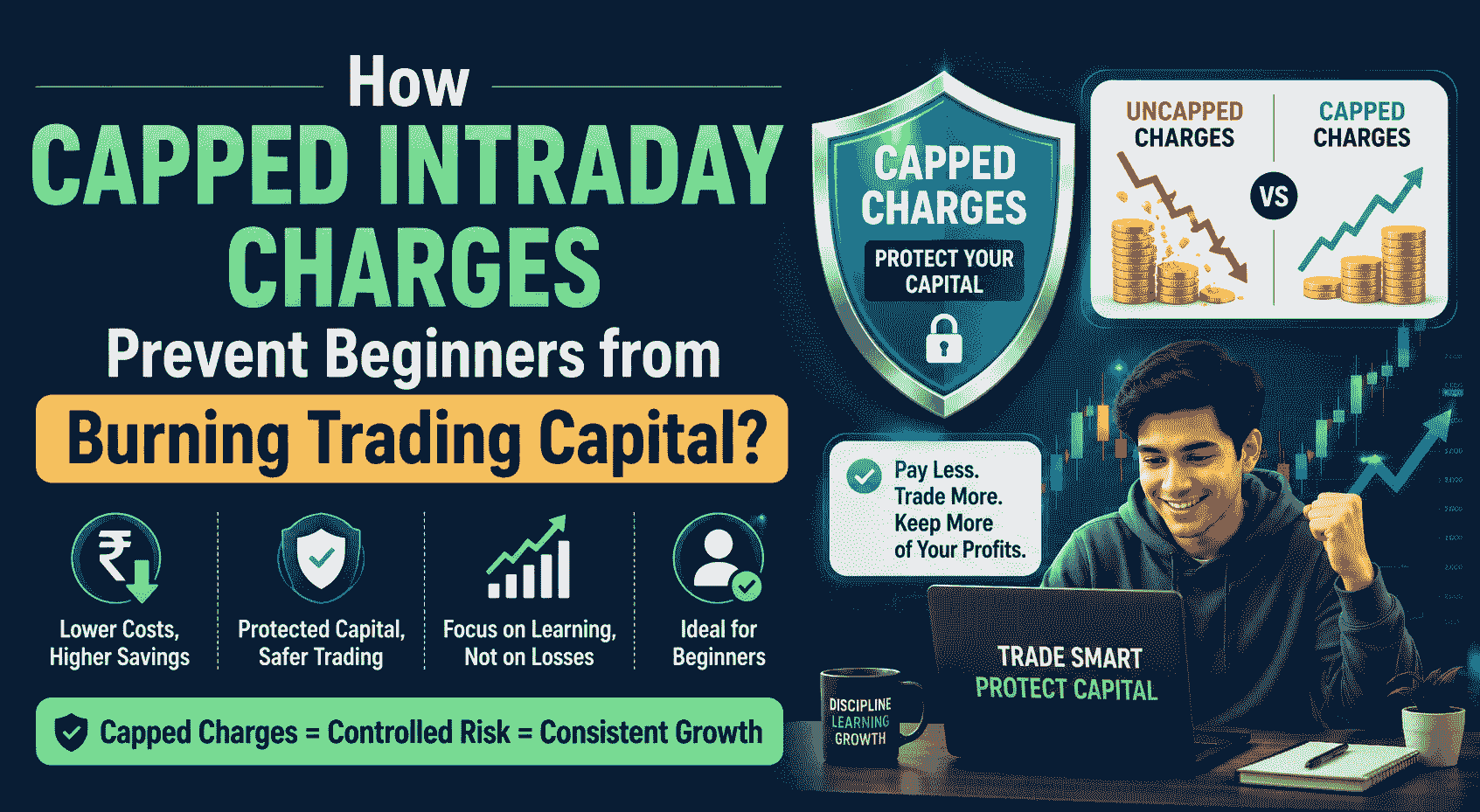 How Capped Intraday Charges Prevent Beginners from Burning Trading Capital?