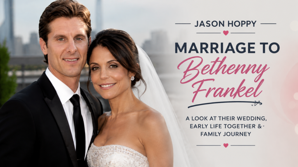 Jason Hoppy and Bethenny Frankel wedding-themed feature image highlighting their marriage, relationship journey, and life together.
